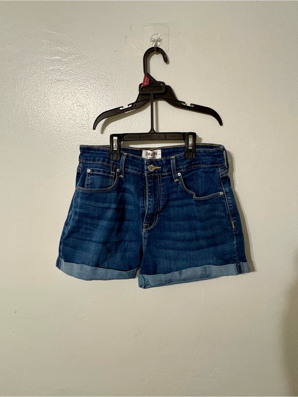 Denizen from Levi's Medium/Dark Blue Cuffed Denim Shorts